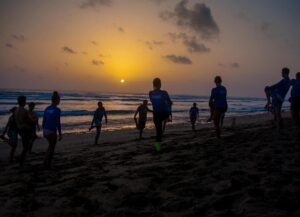 sunrise surfing