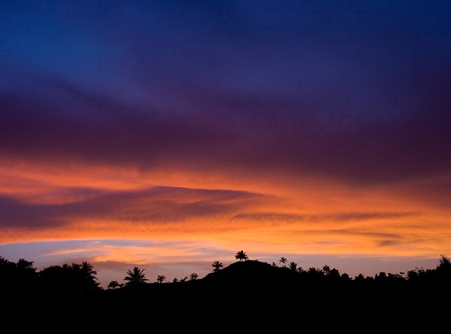 Sky over the mountains behind Cabarete