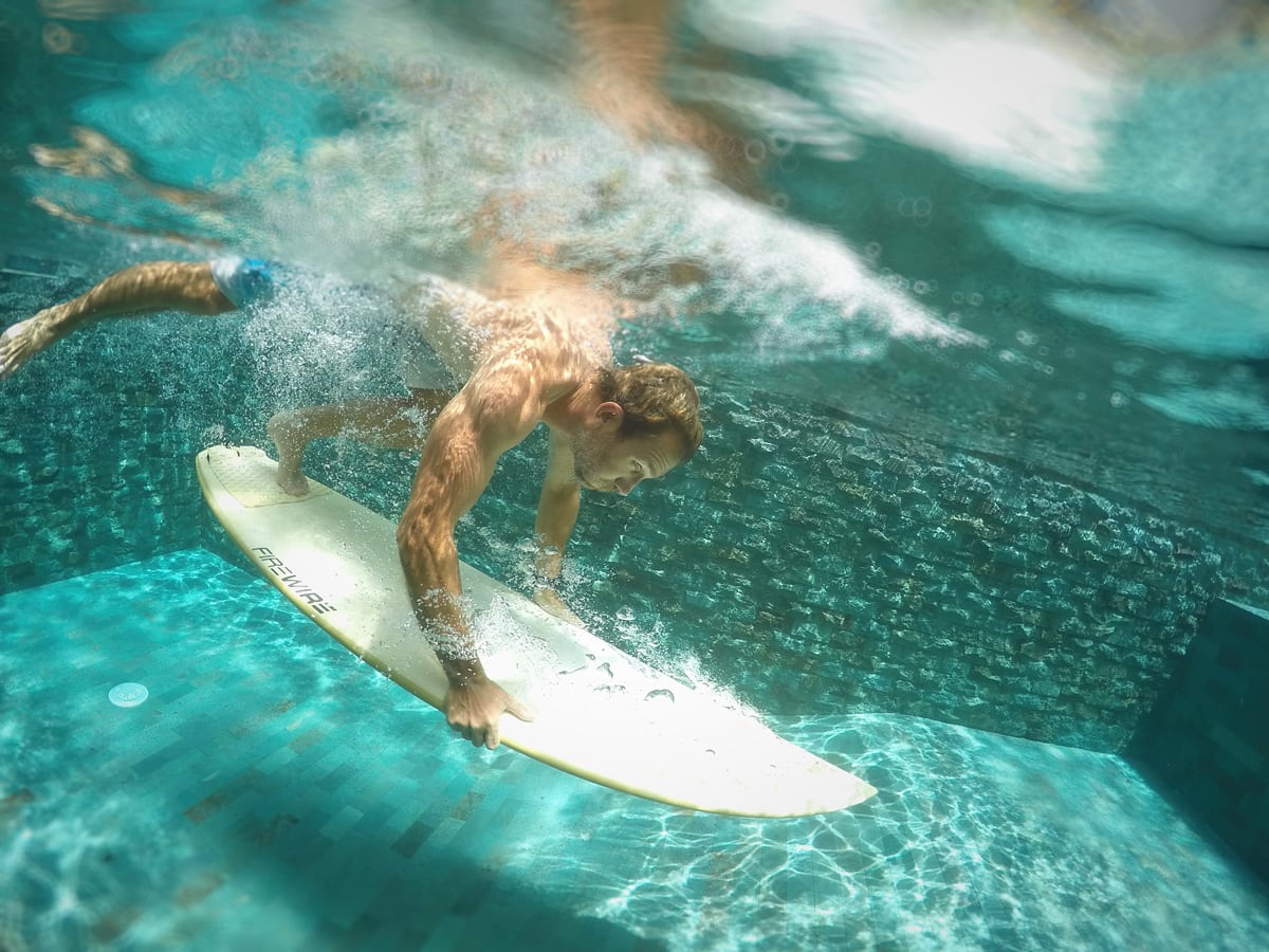 Aerial view of the cove at Swell, Cabarete