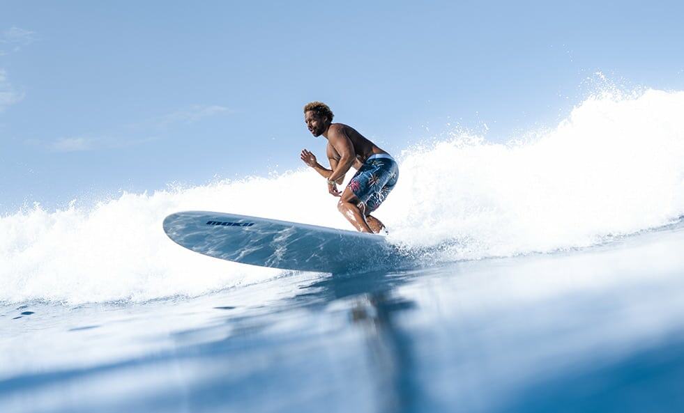 surfing unbroken waves