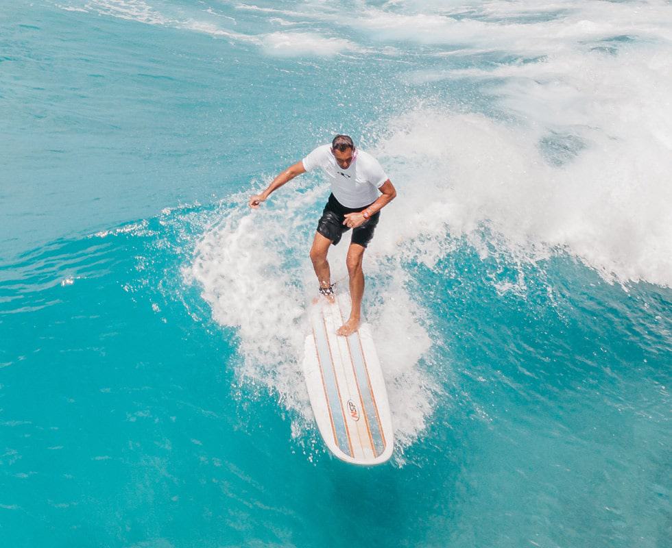 learning to surf at an older age