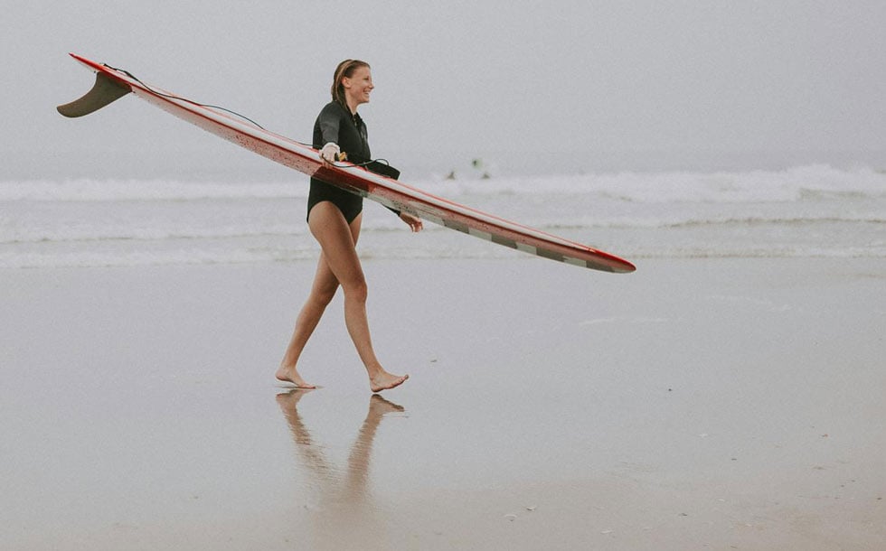 beginner surfer